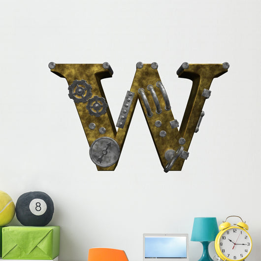Steampunk Letter W Wall Decal