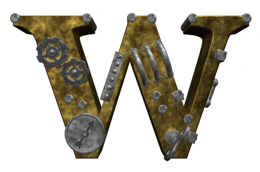 Steampunk Letter W Wall Decal