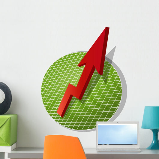 Grid Arrow up Wall Decal