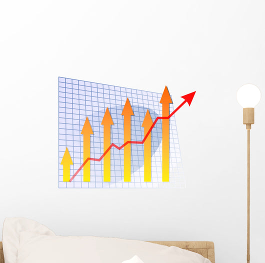 Barchart Arrow up Wall Decal