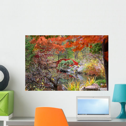Japanese Garden Autumn Wall Mural