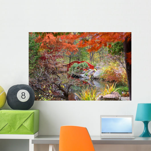 Japanese Garden Autumn Wall Mural