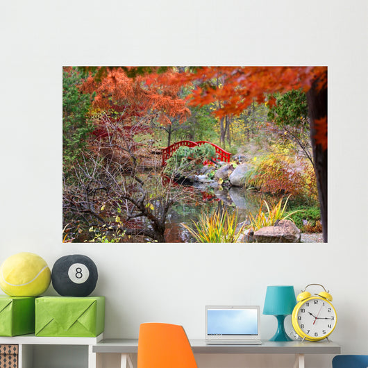 Japanese Garden Autumn Wall Mural