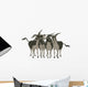 Group of Cheerful Donkeys over White Wall Decal