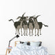 Group of Cheerful Donkeys over White Wall Decal