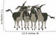 Group of Cheerful Donkeys over White Wall Decal