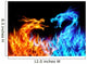 Blue and Red Fire Dragons Wall Mural