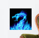 Blue Fire Dragon Wall Mural