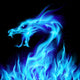 Blue Fire Dragon Wall Mural