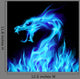 Blue Fire Dragon Wall Mural