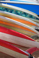 Brightly Colored Rental Surfboards