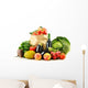 Raw Vegetables and Shopping Wall Decal