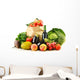 Raw Vegetables and Shopping Wall Decal