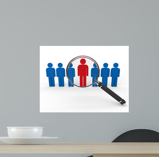 magnifying glass team Wall Decal