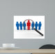 magnifying glass team Wall Decal