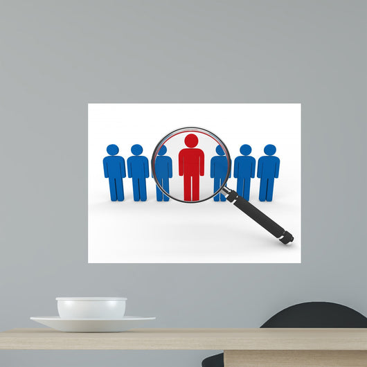magnifying glass team Wall Decal