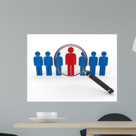 magnifying glass team Wall Decal
