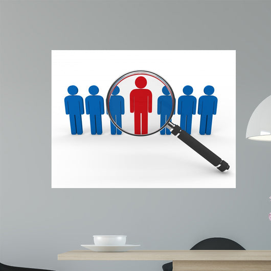 magnifying glass team Wall Decal
