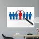magnifying glass team Wall Decal