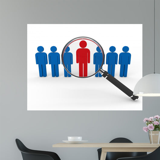 magnifying glass team Wall Decal