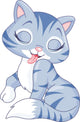 Cute Kitten Washing Itself