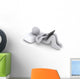 Person Lying down with Wall Decal