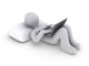 Person Lying down with Wall Decal