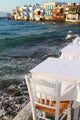 Small tavern in Small Venice of Mykonos island Wall Mural