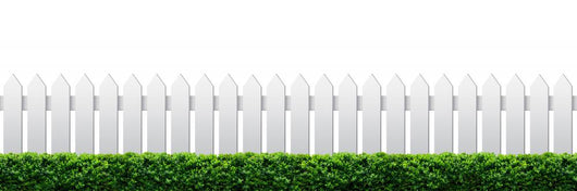 White Fence and Hedge