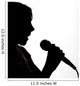 Young girl with microphone Wall Decal