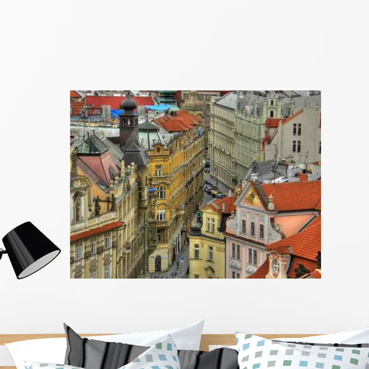 Prague Czechia Aerial Street Wall Decal