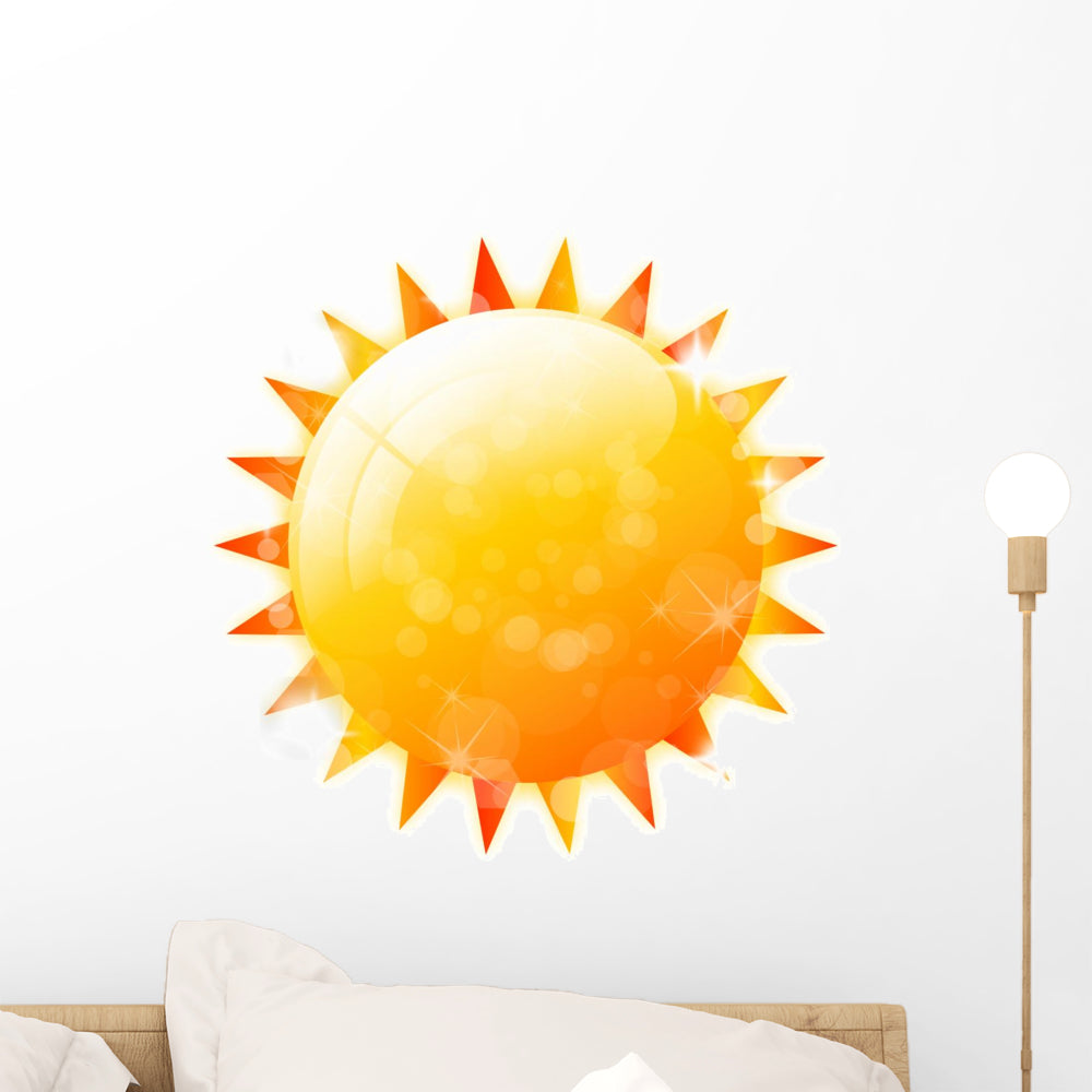 Sparkling Orange Sun Wall Decal – Wallmonkeys