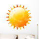 Sparkling Orange Sun Wall Decal