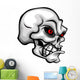 Skull Cartoon with Red
