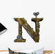 Steampunk Letter N Wall Decal