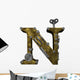 Steampunk Letter N Wall Decal