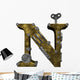 Steampunk Letter N Wall Decal
