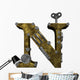 Steampunk Letter N Wall Decal