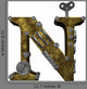 Steampunk Letter N Wall Decal