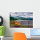 Bench Overlooking Columbia River Wall Mural