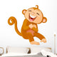 Laughing Monkey Wall Mural