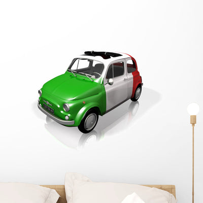 Vintage Cars Italy shown on a wall