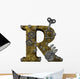 Steampunk Letter R Wall Decal