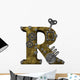 Steampunk Letter R Wall Decal