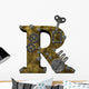 Steampunk Letter R Wall Decal