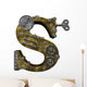 Steampunk Letter S Wall Decal