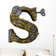 Steampunk Letter S Wall Decal