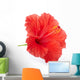 Red hibiscus flower isolated, clipping path included Wall Decal