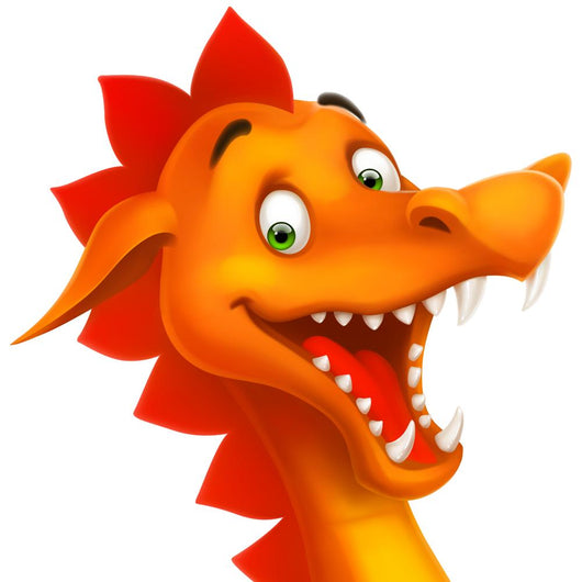 Cute Smiling Happy Dragon Wall Decal
