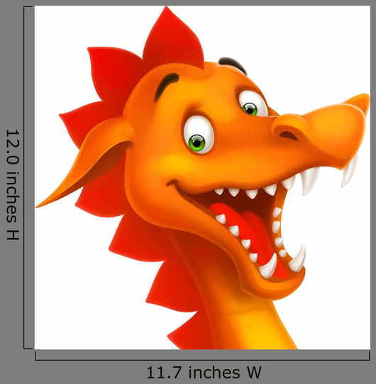 Cute Smiling Happy Dragon Wall Decal